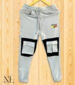 Trendy Lite Grey Cargo Trackpants Slim Fit, Stylish & Lightweight