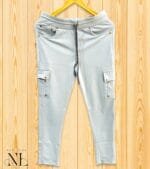 Trendy Stylish Lite Grey Cargo Trackpants - Lycra Comfort