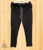 Style Black Cargo Trackpants - Lycra Stretch Street