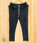 Trendy Stylish Dark Grey Cargo Trackpants - Lycra Comfort