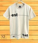 Audiology Premium Stylish Cream Plain T-Shirt Premium