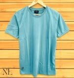 Solid Lite Blue Plain T-Shirt for Men Premium Cotton
