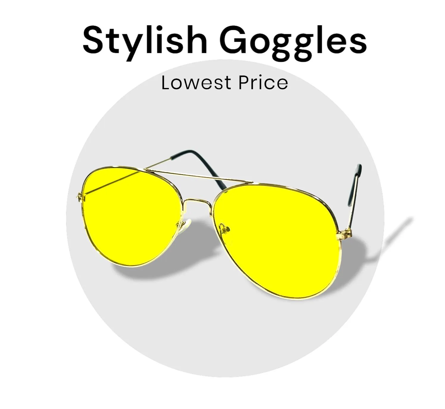 Latest Yellow Trendy Sunglasses for Men UV Protection