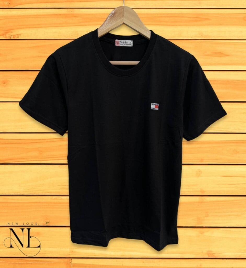 Plain Half Sleeve Black T-Shirt for Men Premium Cotton