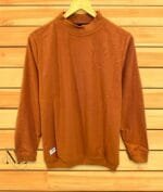 High Neck Orange T-Shirt for Men Bold & Stylish