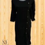 Black Plain Kurti for Women