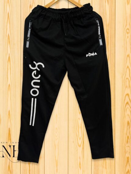 Black Sport Trackpant For Men