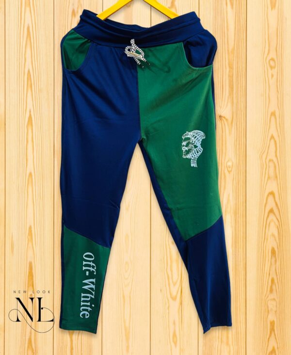 Blue Printed Trackpant For Men