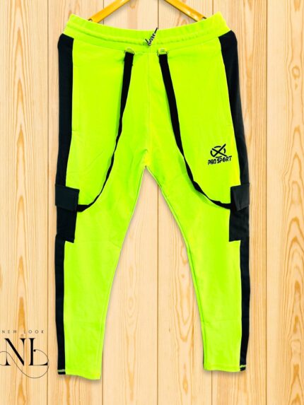 Lime Green Trackpant For Men