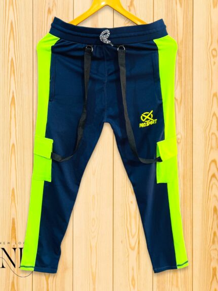 Royal Blue Printed Trackpant For Men