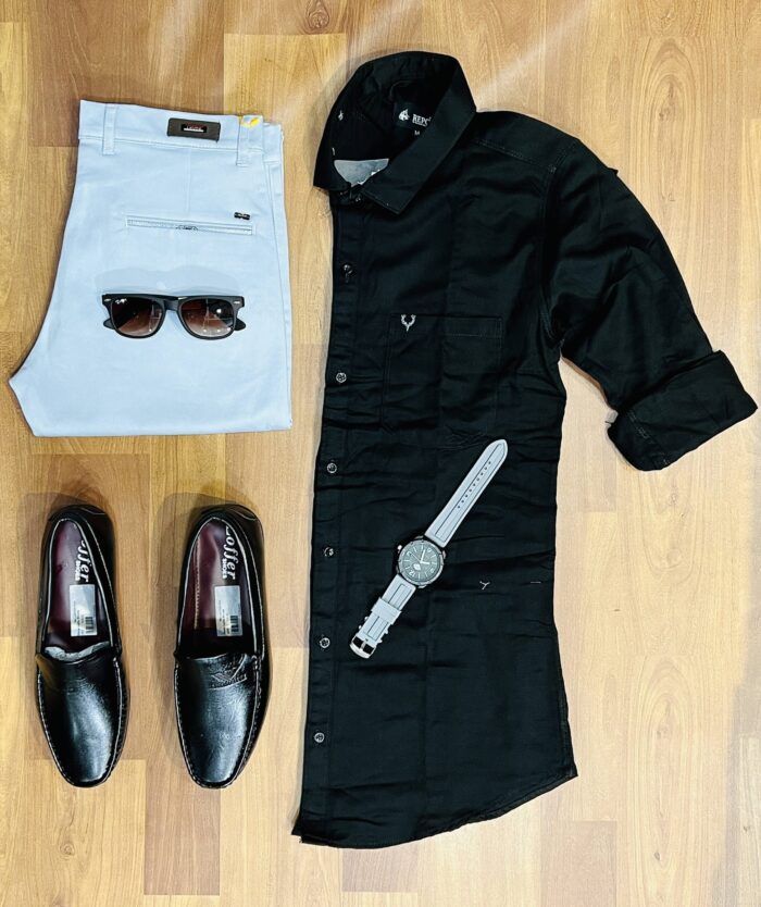 3-Piece Combo with Pant, Shirt, and Shoes for Effortless Style