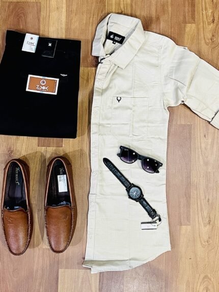 3-Piece Combo with Pant, Shirt, and Shoes for Effortless Style