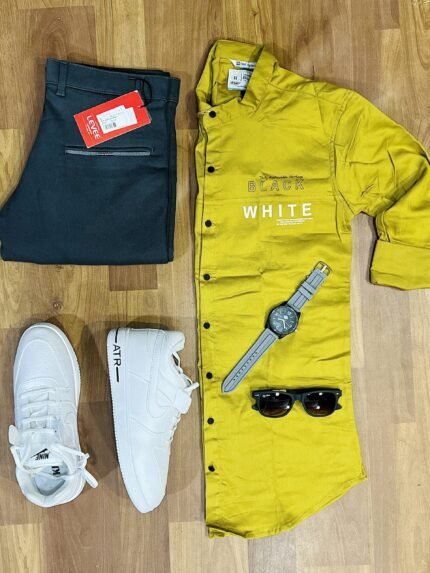 3-Piece Combo with Pant, Shirt, and Shoes for Effortless Style