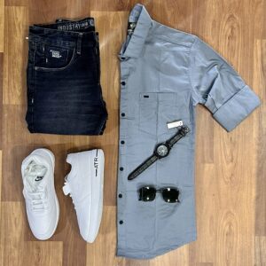 3-Piece Combo with Pant, Shirt, and Shoes for Effortless Style