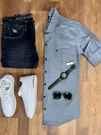 3-Piece Combo with Pant, Shirt, and Shoes for Effortless Style