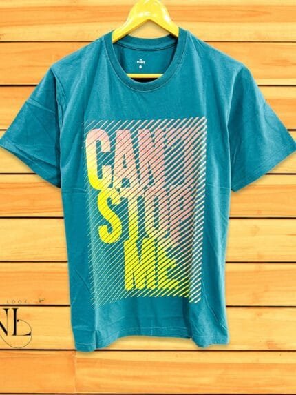 Stylish Blue Printed Half T-Shirt Trendy Premium Quality