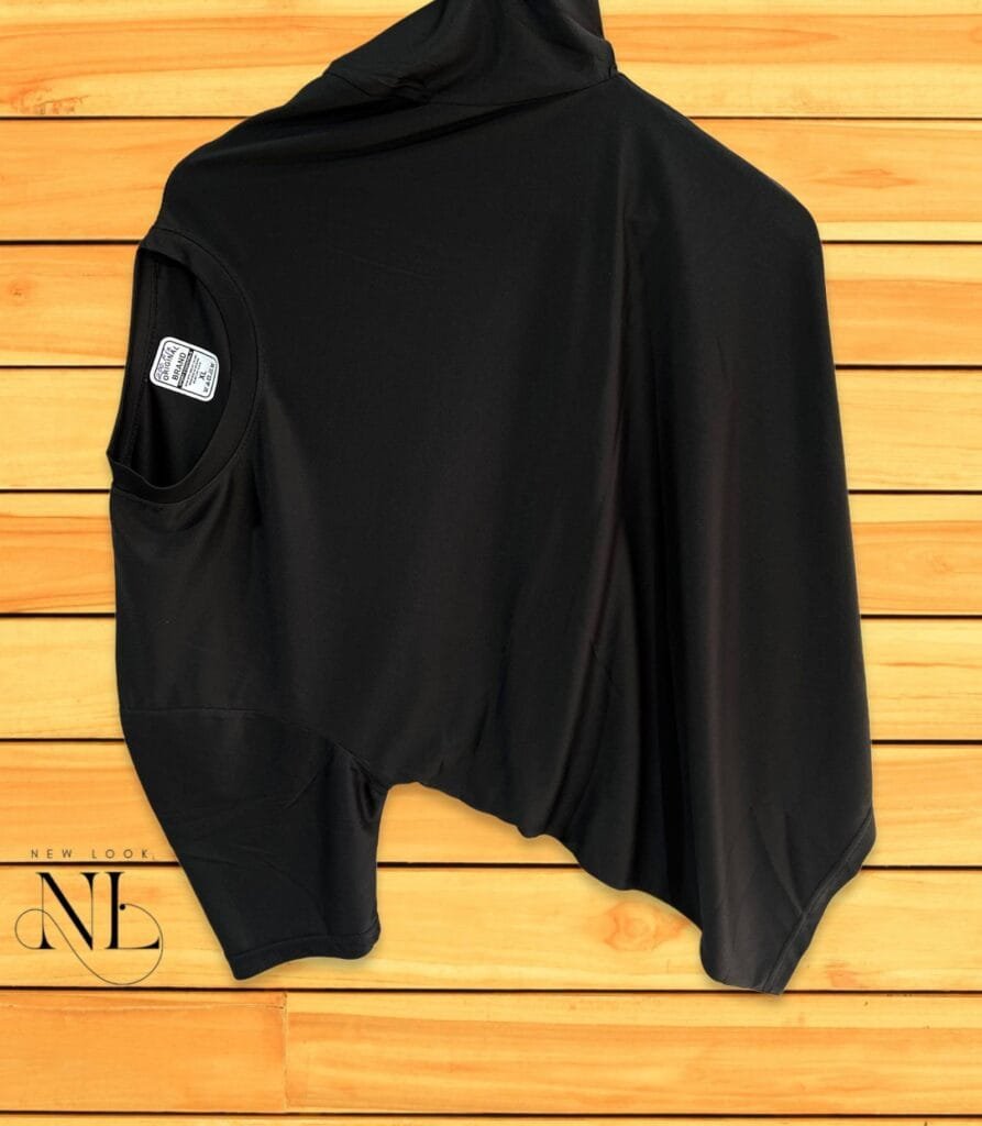 Stylish Black Plain Sport Half T-Shirt Slim Fit