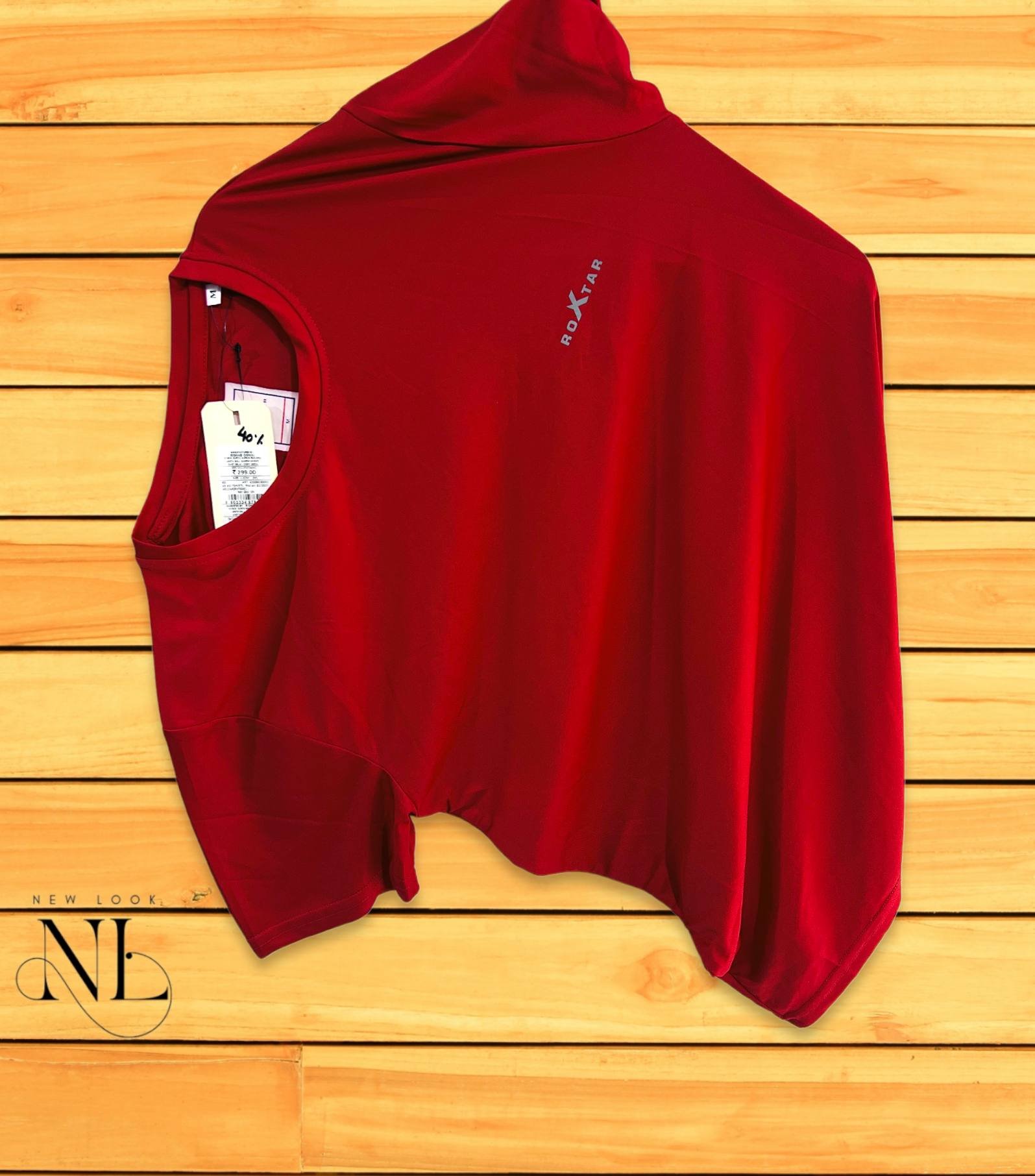 Bold Slim Fit Red Sport Half T-Shirt Stylish Plain Bold Slim Fit Red Sport Half T-Shirt Stylish Plain