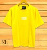 Lite Yellow Printed Oversized T-Shirt For Men