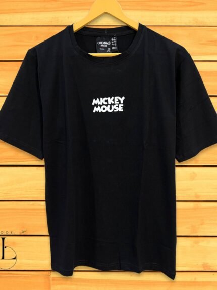 Classic Black Print Oversized T-Shirt