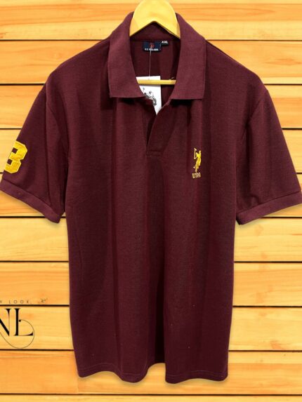 Wine Polo Tshirt For Men