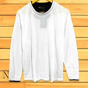 White Full Tshirt For Men