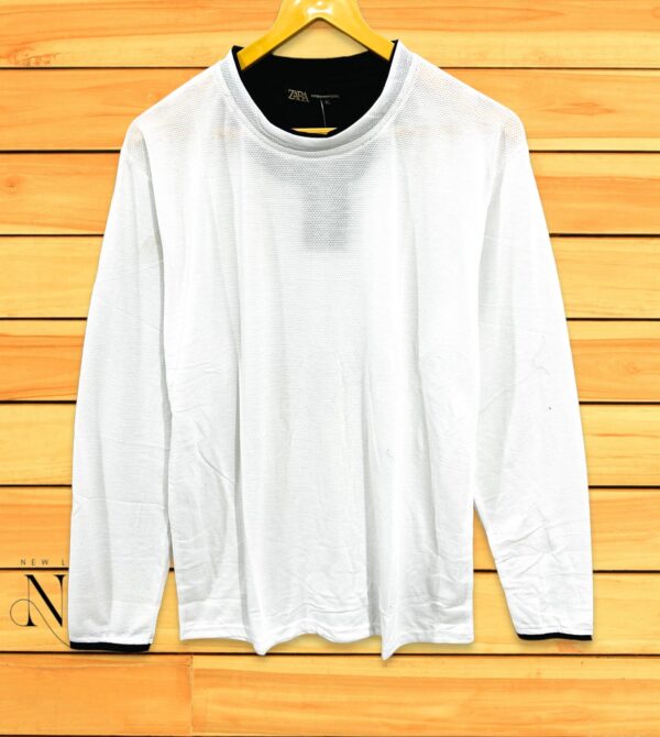 White Full Tshirt For Men