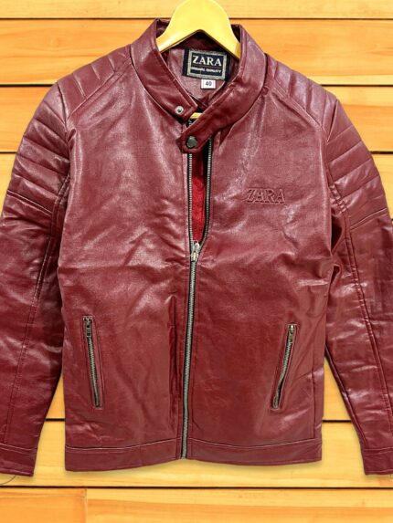 Maroon Leather Jacket For Men