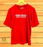 Red Oversize Printed T-Shirt for Men | Premium Cotton Red T-shirt