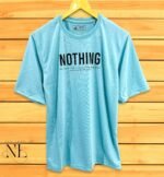 Sky Blue Printed Oversize T-Shirt for Men | Premium Cotton