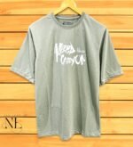 Lite Green Printed Oversize T-Shirt for Men | Premium Cotton