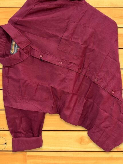 Best Trendy Maroon Plain Full Shirt for Men - Rich Essential