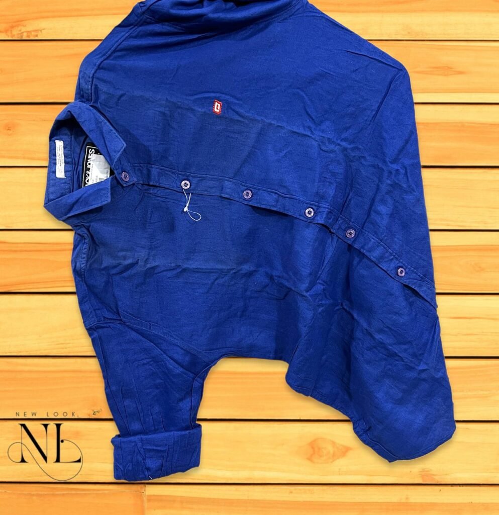 Dark Blue Plain Shirt for Men & Office Essential