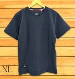 Popcorn Dark Grey Half T-Shirt for Men Textured Fabric | Slim Fit