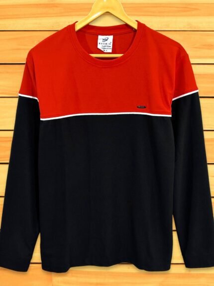 Red Stripe Full T-Shirt for Men Bold Striped Design