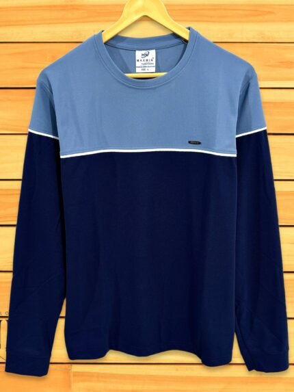 Navy Blue Stripe Full T-Shirt for Men Timeless Striped Design