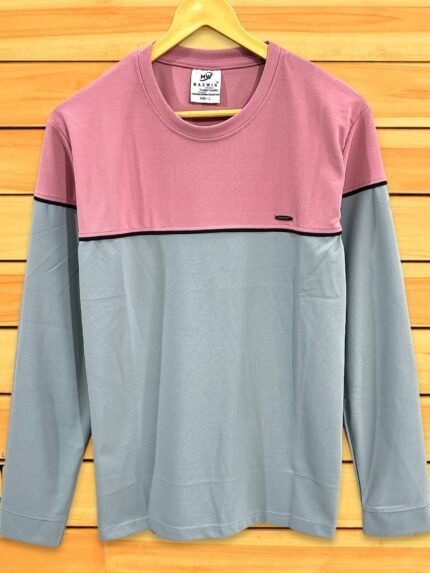 Pink Stripe Full T-Shirt for Men Stylish Striped Design