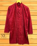 Red Chikankari Kurta | Hand-Embroidered Wedding Wear