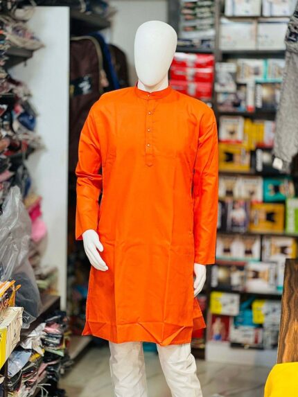 Orange Kurta Pajama For Men