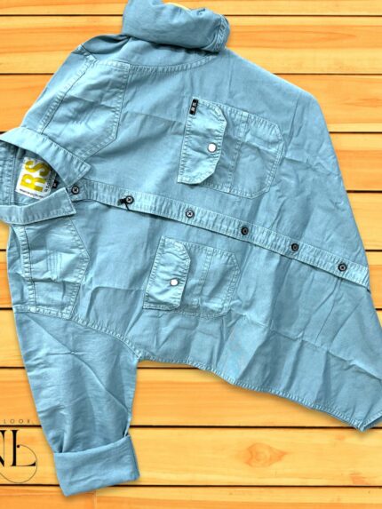 Plain Double Pocket Shirt