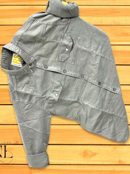 Plain Double Pocket Shirt