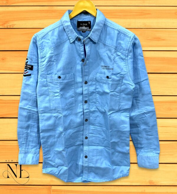 Plain Double Pocket Shirt