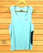Sky Blue Gym Vest - Muscle Fit Workout Tee