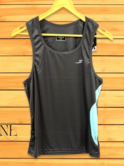 Dark Grey Gym Vest for Men - Muscle Fit Workout Tee