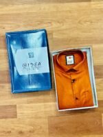 Royal Orange Plain Formal Shirt & Wedding & Party
