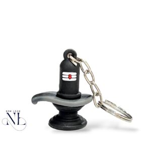 Pack Of 2 Lord Shiva Black Rubber Keychain & Keyring