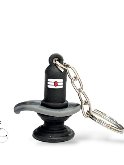 Pack Of 2 Lord Shiva Black Rubber Keychain & Keyring