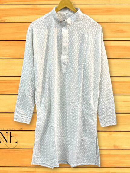 Chikenkari Kurta For Men