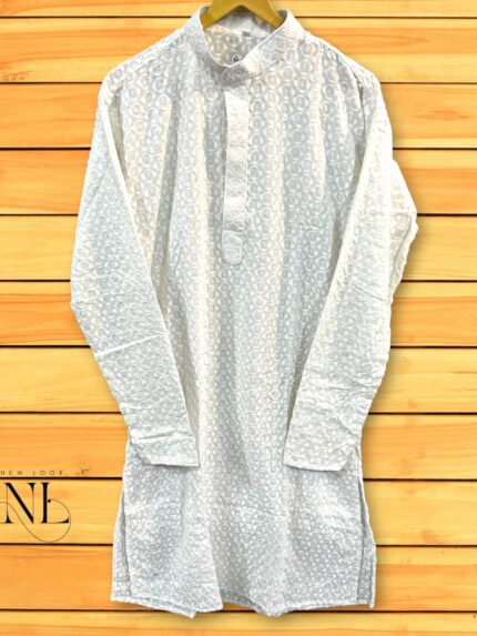 Chikenkari Kurta For Men