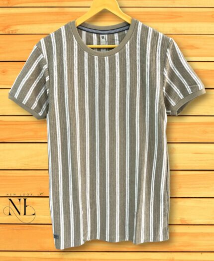 Stripe Half Tshirt For Men